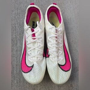 Nike Zoom Superfly Elite 2 Track Spikes White Pink Volt CD4382-101 Men’s Size 9